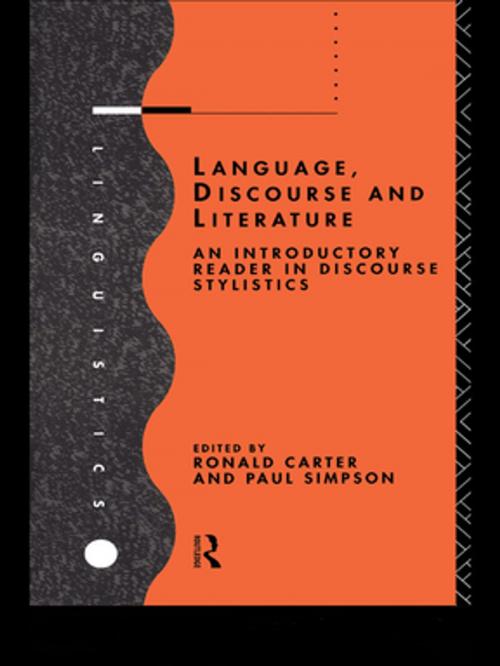 Cover of the book Language, Discourse and Literature by , Taylor and Francis