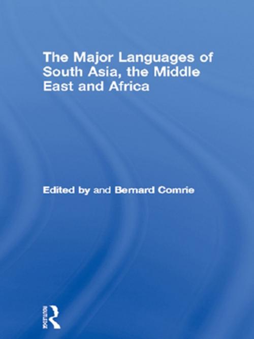 Cover of the book The Major Languages of South Asia, the Middle East and Africa by , Taylor and Francis