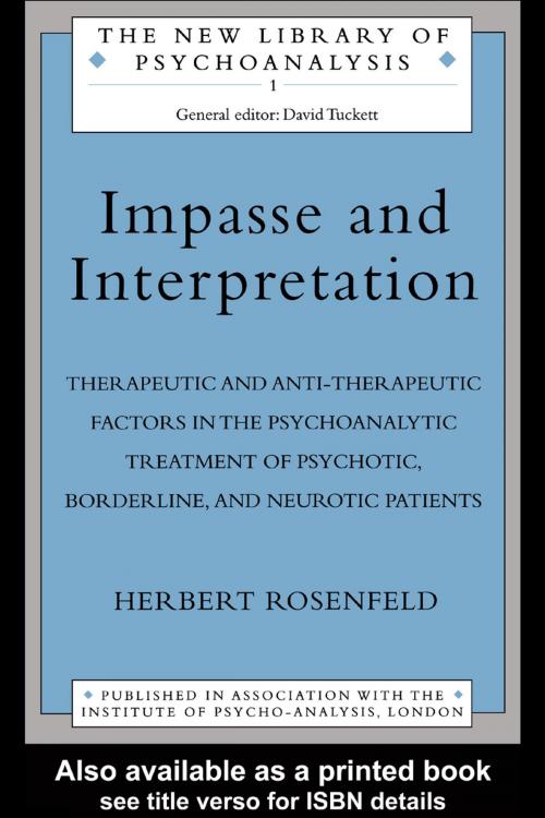 Cover of the book Impasse and Interpretation by Herbert Rosenfeld, Taylor and Francis