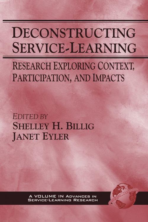 Cover of the book Deconstructing ServiceLearning by , Information Age Publishing