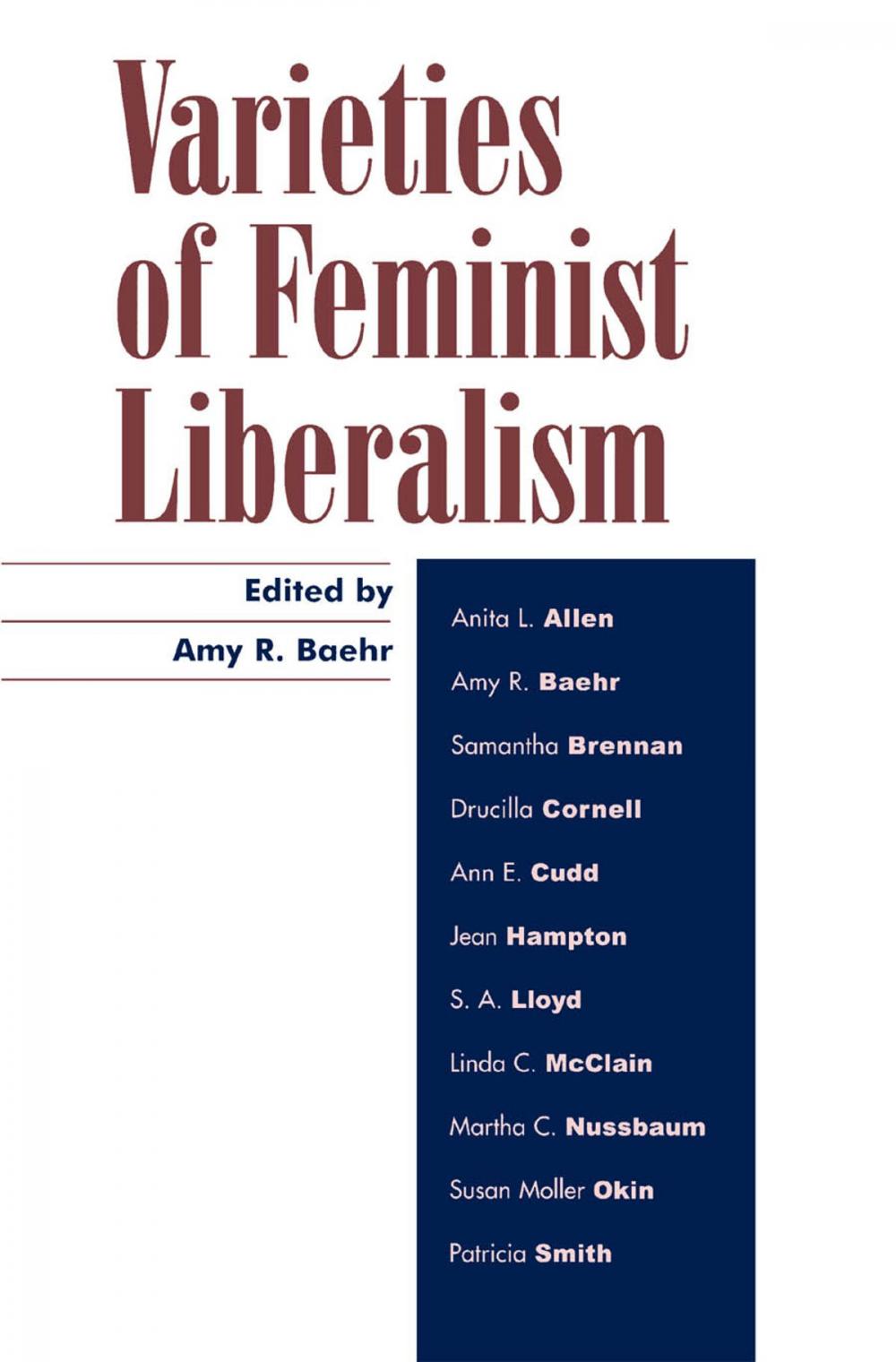 Big bigCover of Varieties of Feminist Liberalism