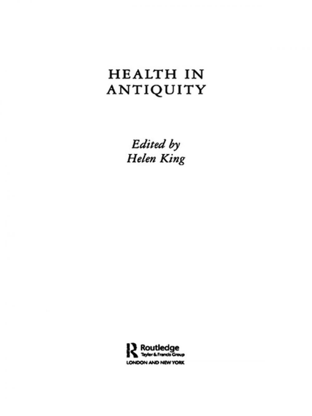 Big bigCover of Health in Antiquity