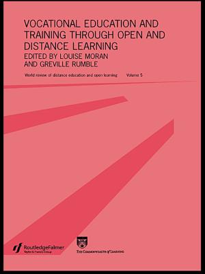 Cover of the book Vocational Education and Training through Open and Distance Learning by 