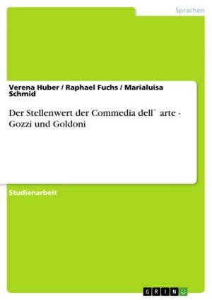 Cover of the book Der Stellenwert der Commedia dell` arte - Gozzi und Goldoni by Lena Müller