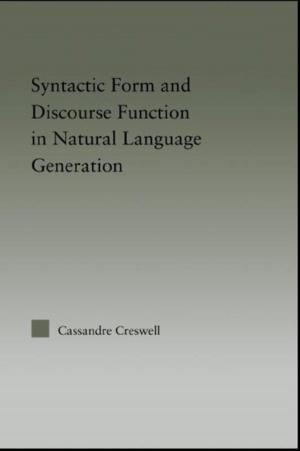 Cover of the book Discourse Function & Syntactic Form in Natural Language Generation by Paul Vermette