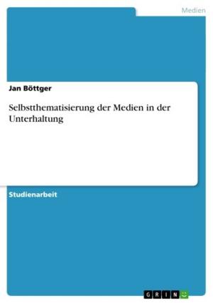Cover of the book Selbstthematisierung der Medien in der Unterhaltung by Johannes Voss