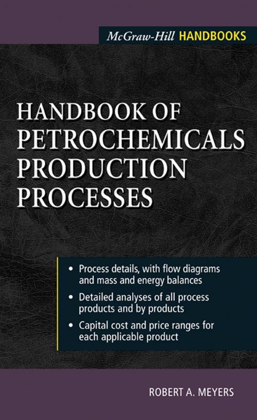Cover of the book Handbook of Petrochemicals Production Processes by Robert A. Meyers, McGraw-Hill Education