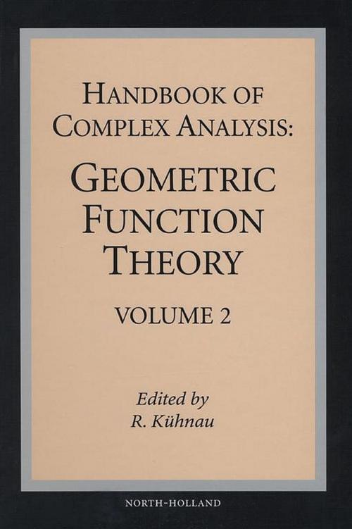 Cover of the book Handbook of Complex Analysis by , Elsevier Science