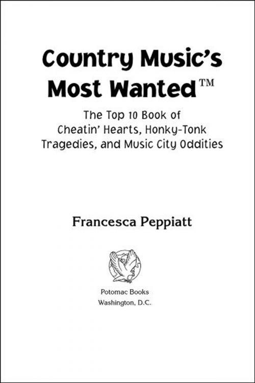 Cover of the book Country Music's Most Wanted™ by Francesca Peppiatt, Potomac Books Inc.