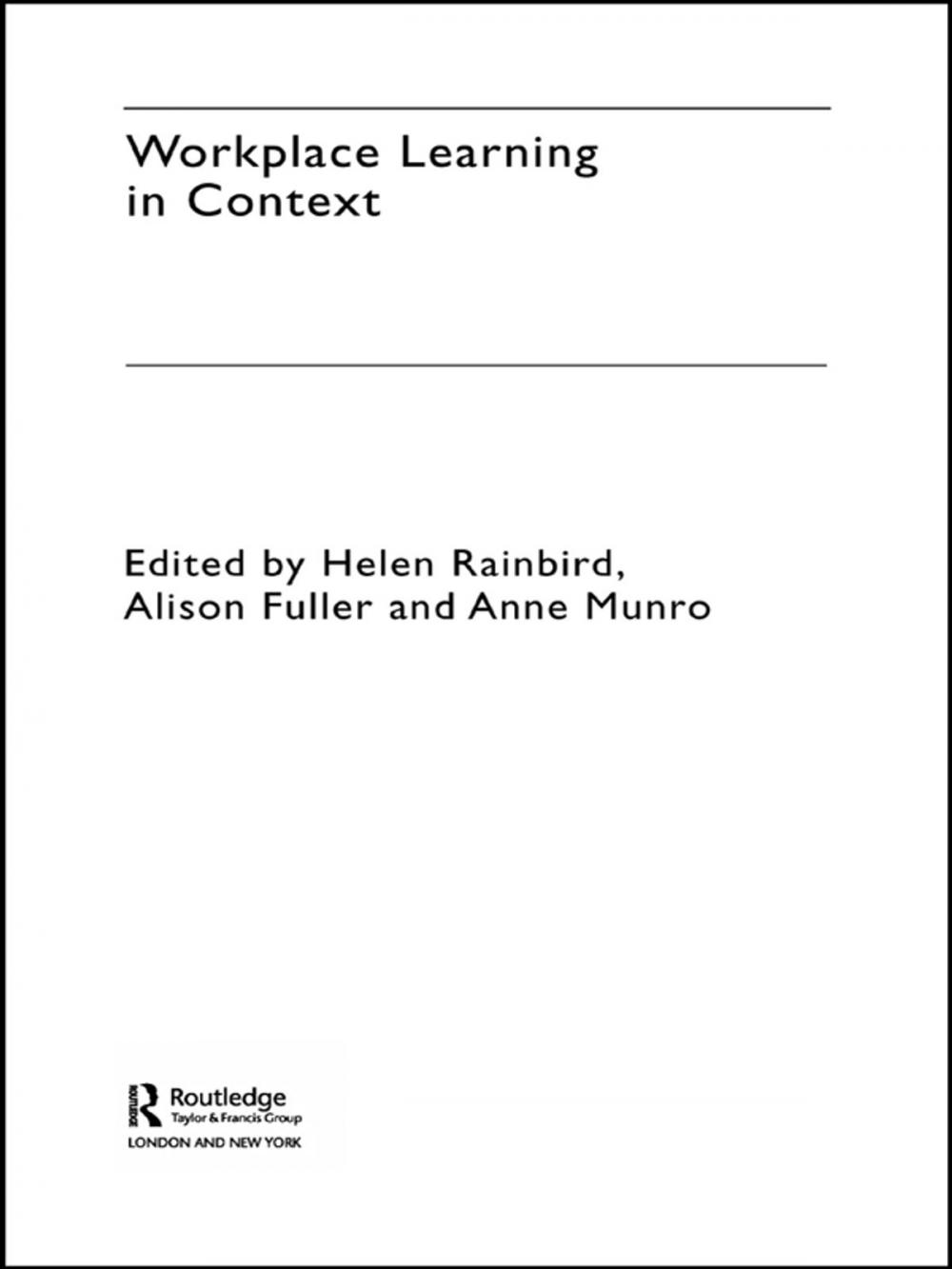 Big bigCover of Workplace Learning in Context
