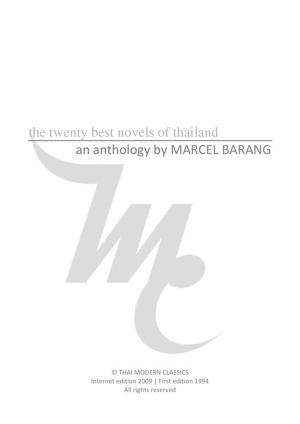 bigCover of the book The 20 best novels of thailand by 