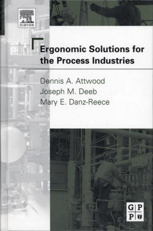 Cover of the book Ergonomic Solutions for the Process Industries by Dennis A. Attwood, Joseph M. Deeb, Ph.D., CPE, M.Erg.S., Mary E. Danz-Reece, Elsevier Science