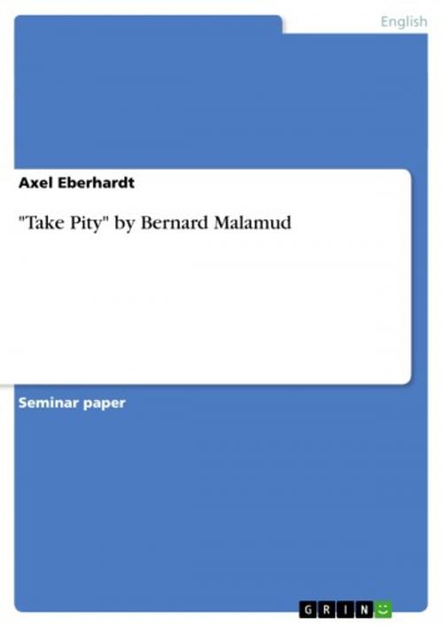 Cover of the book 'Take Pity' by Bernard Malamud by Axel Eberhardt, GRIN Publishing