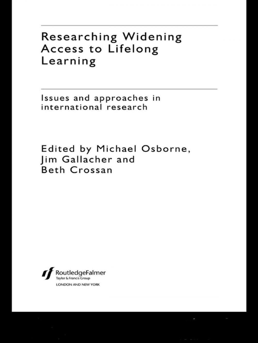 Big bigCover of Researching Widening Access to Lifelong Learning