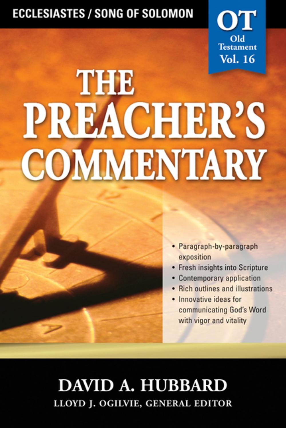 Big bigCover of The Preacher's Commentary - Vol. 16: Ecclesiastes / Song of Solomon
