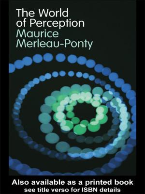 Cover of the book The World of Perception by Murray C. Kemp