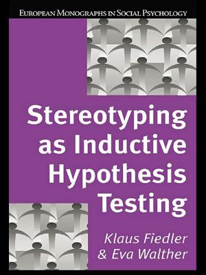 Cover of the book Stereotyping as Inductive Hypothesis Testing by Robin Jarvis