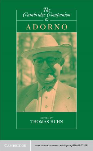 Cover of the book The Cambridge Companion to Adorno by 