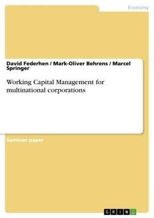 Cover of the book Working Capital Management for multinational corporations by Katja Zimmerling