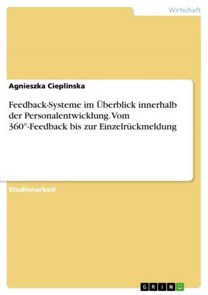 Cover of the book Feedback-Systeme im Überblick innerhalb der Personalentwicklung. Vom 360°-Feedback bis zur Einzelrückmeldung by Markus Korn
