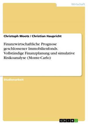Cover of the book Finanzwirtschaftliche Prognose geschlossener Immobilienfonds. Vollständige Finanzplanung und simulative Risikoanalyse (Monte-Carlo) by Mandy Lüders