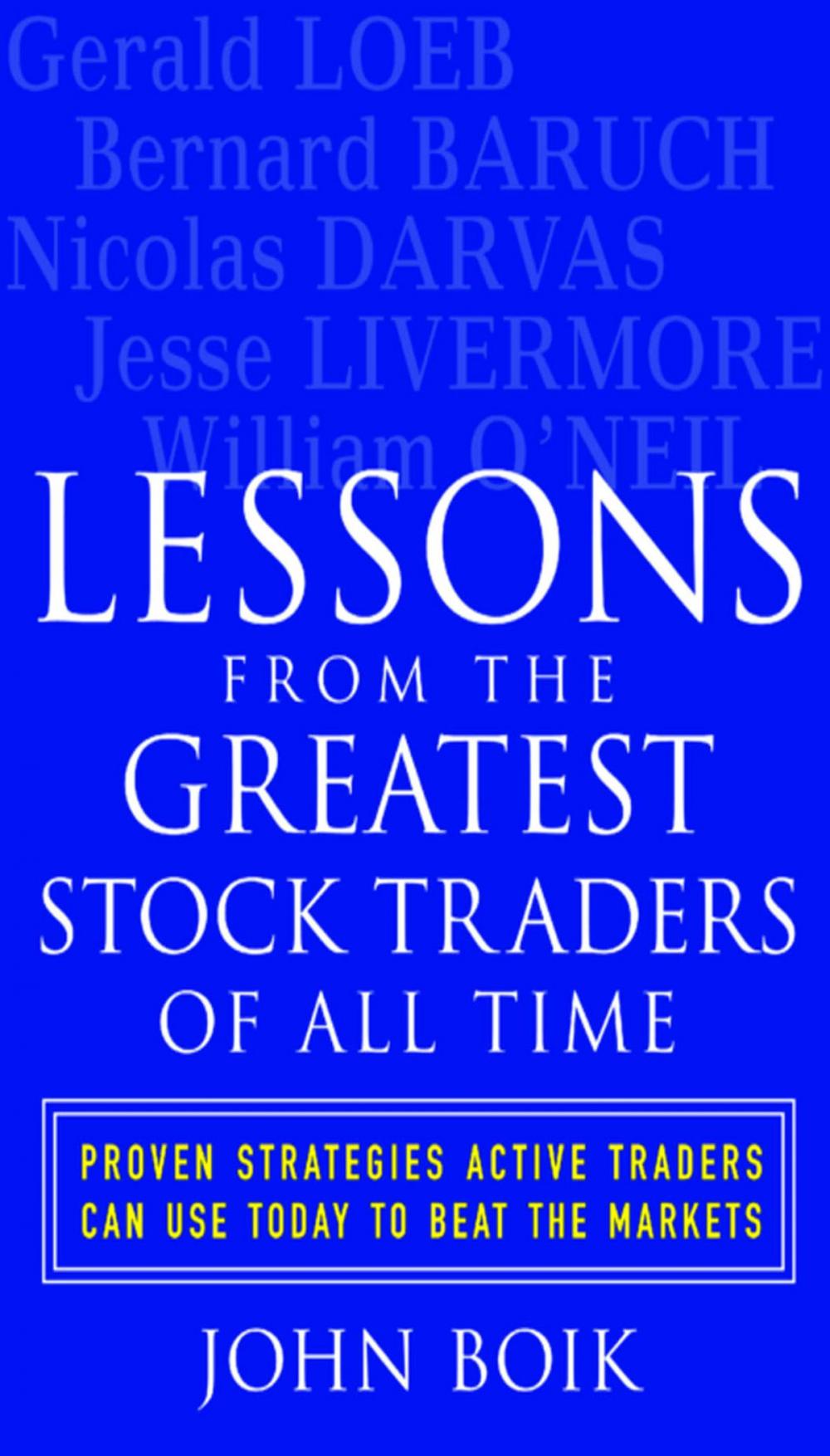 Big bigCover of Lessons from the Greatest Stock Traders of All Time
