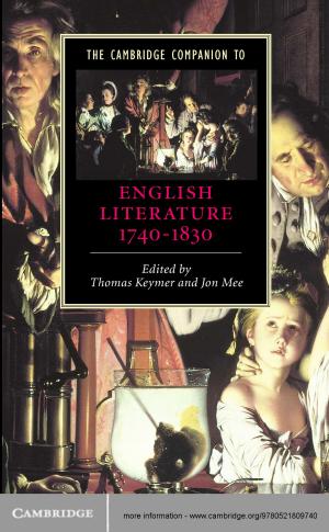Cover of The Cambridge Companion to English Literature, 1740–1830