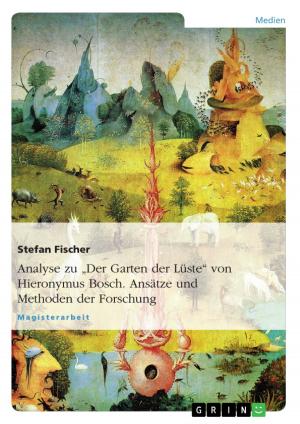 Cover of the book Analyse zu 'Der Garten der Lüste' von Hieronymus Bosch. Ansätze und Methoden der Forschung by Fabio Sagner