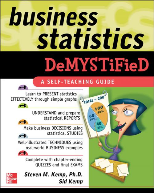 Cover of the book Business Statistics Demystified by Steven Kemp, Sid Kemp, McGraw-Hill Education