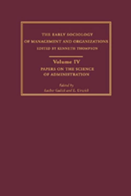 Cover of the book Papers on the Science of Administration by , Taylor and Francis