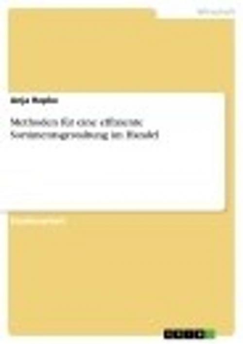 Cover of the book Methoden für eine effiziente Sortimentsgestaltung im Handel by Anja Repke, GRIN Verlag