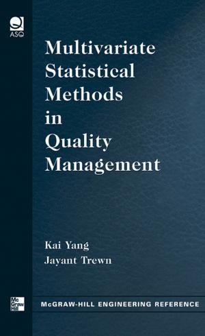 Cover of the book Multivariate Statistical Methods in Quality Management by Jaipaul Roopnarine, Michael Patte, James Johnson