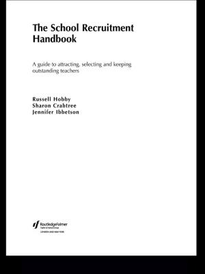 Cover of the book The School Recruitment Handbook by P.E.R.