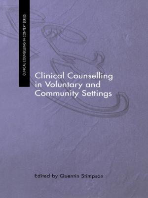Cover of Clinical Counselling in Voluntary and Community Settings