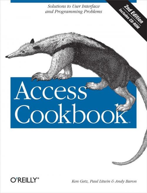 Cover of the book Access Cookbook by Ken Getz, Paul Litwin, Andy Baron, O'Reilly Media