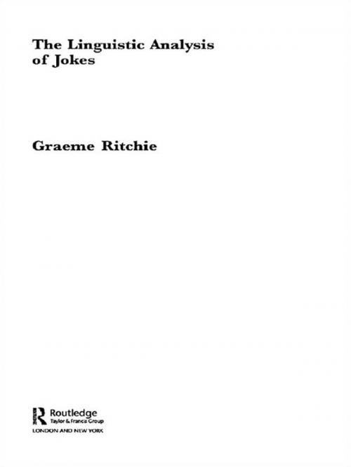 Cover of the book The Linguistic Analysis of Jokes by Graeme Ritchie, Taylor and Francis