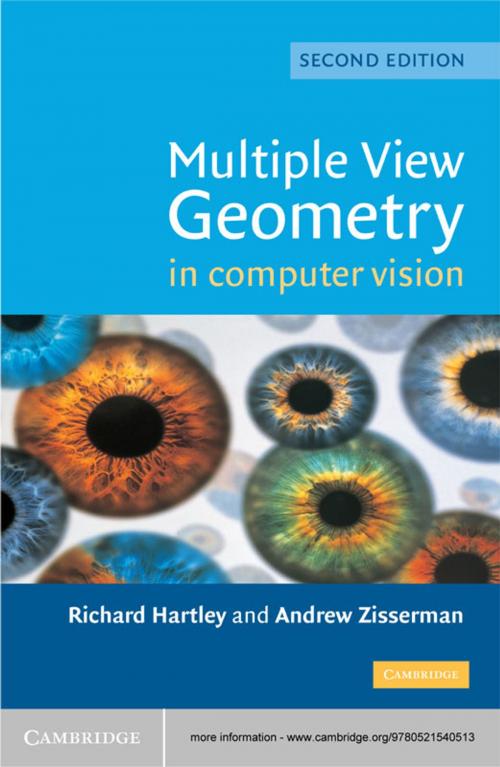 Cover of the book Multiple View Geometry in Computer Vision by Richard Hartley, Andrew Zisserman, Cambridge University Press