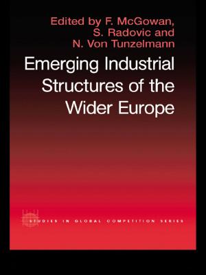Cover of the book The Emerging Industrial Structure of the Wider Europe by William Winston, Dennis J Cahill