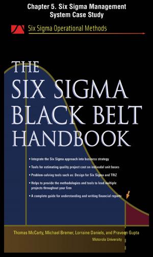 Book cover of The Six Sigma Black Belt Handbook, Chapter 5 - Six Sigma Management System Case Study