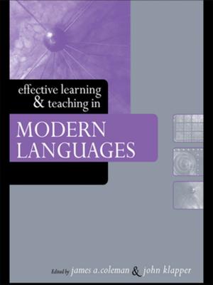Cover of the book Effective Learning and Teaching in Modern Languages by 