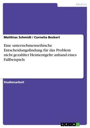 Cover of the book Eine unternehmensethische Entscheidungsfindung für das Problem nicht gezahlter Heimentgelte anhand eines Fallbeispiels by René Gülpen