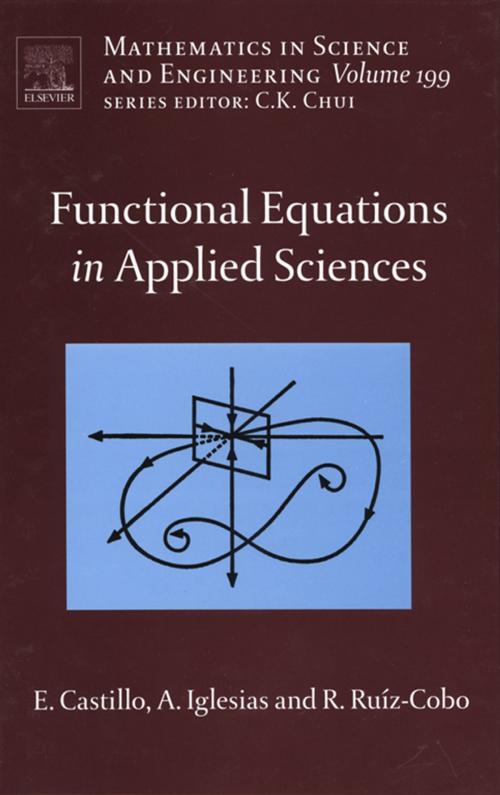 Cover of the book Functional Equations in Applied Sciences by Enrique Castillo, Andres Iglesias, Reyes Ruiz-Cobo, Elsevier Science