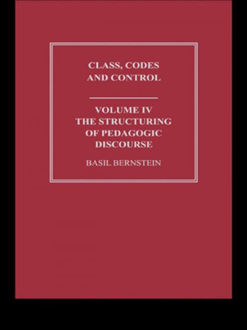 Cover of the book The Structuring of Pedagogic Discourse by Basil Bernstein, Taylor and Francis