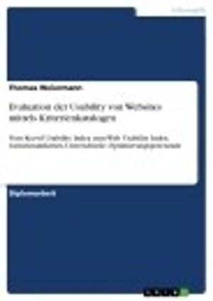 Cover of the book Evaluation der Usability von Websites mittels Kriterienkatalogen by Carolin Haas