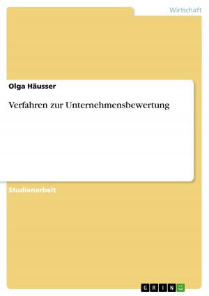 Cover of the book Verfahren zur Unternehmensbewertung by Nicole König