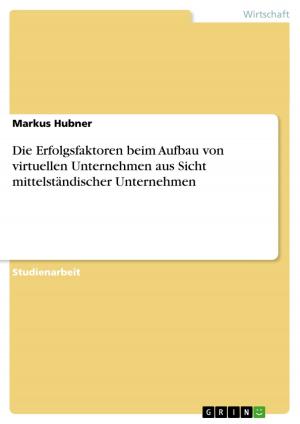 Cover of the book Die Erfolgsfaktoren beim Aufbau von virtuellen Unternehmen aus Sicht mittelständischer Unternehmen by Johannes Wippler