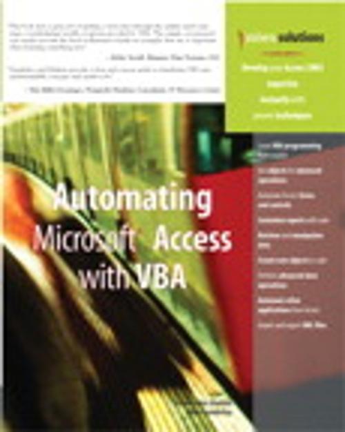 Cover of the book Automating Microsoft Access with VBA by Mike Sales Gunderloy, Susan Sales Harkins, Pearson Education