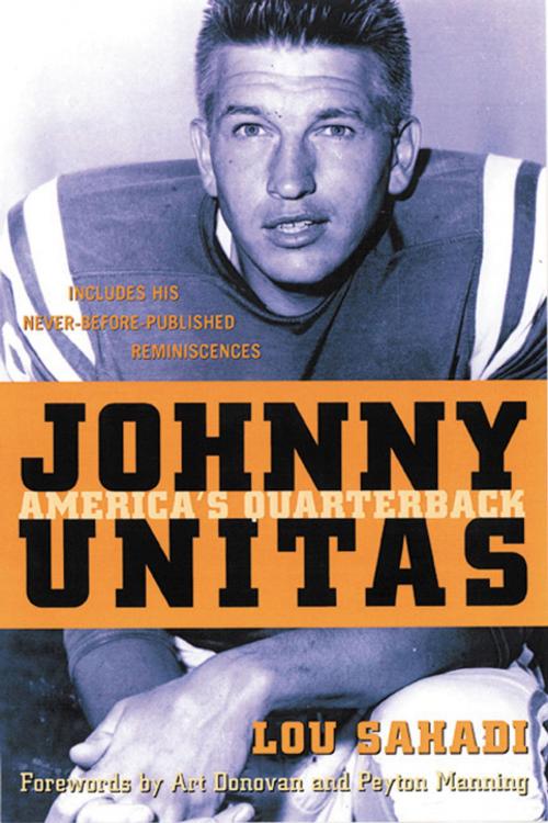 Cover of the book Johnny Unitas by Lou Sahadi, Triumph Books