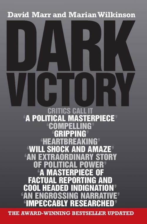 Cover of the book Dark Victory by David Marr, Marian Wilkinson, Allen & Unwin