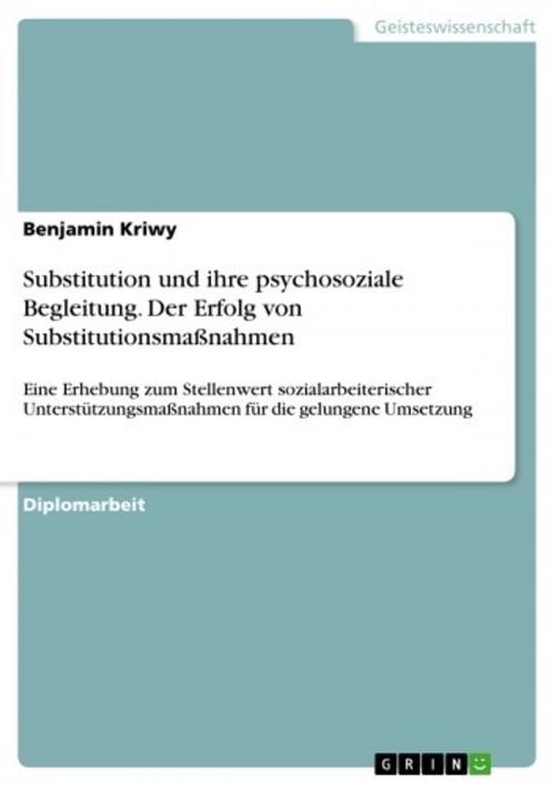 Cover of the book Substitution und ihre psychosoziale Begleitung. Der Erfolg von Substitutionsmaßnahmen by Benjamin Kriwy, GRIN Verlag